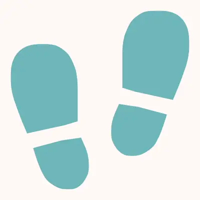 Green footprints icon representing i have personal experience with dementia